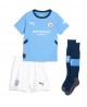 Günstige Manchester City Jeremy Doku #11 Heimtrikotsatz Kinder 2024-25 Kurzarm (+ Kurze Hosen)